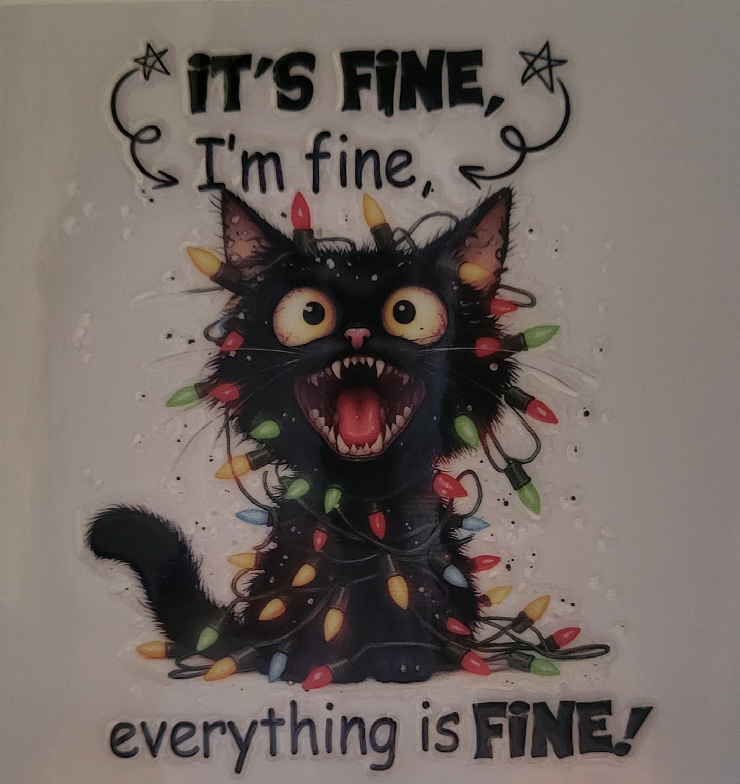 Crazy cat decal small