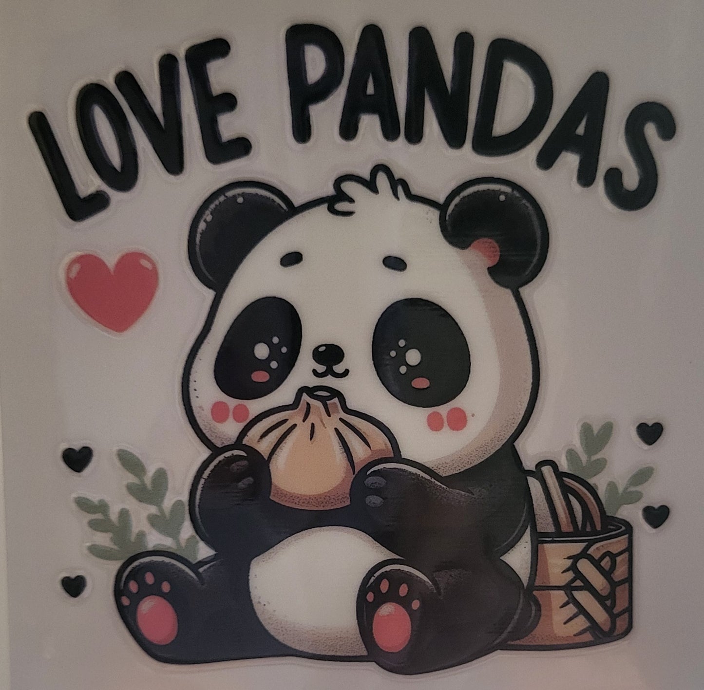 Love Pandas decal small