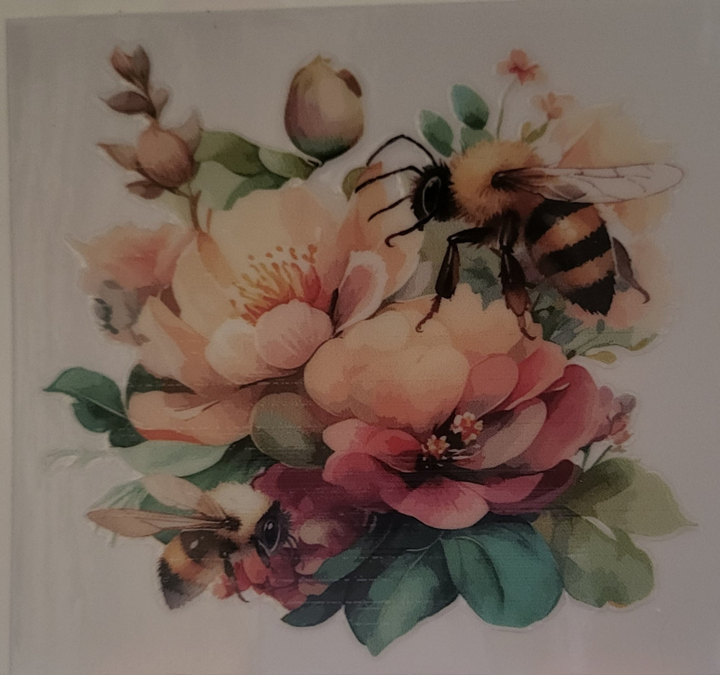 Floral Bee decal small