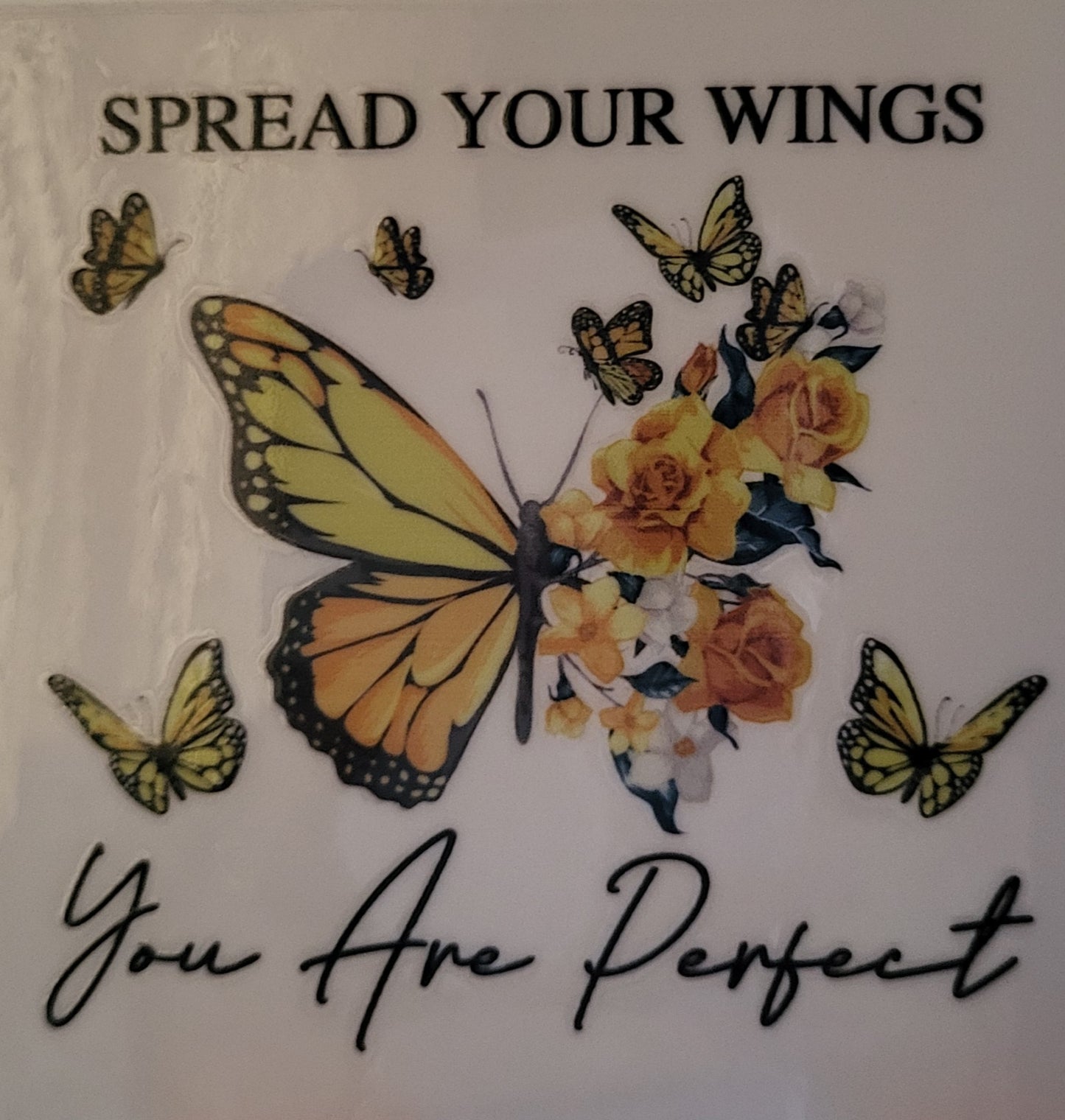 Watercolor Butterfly decal small #4