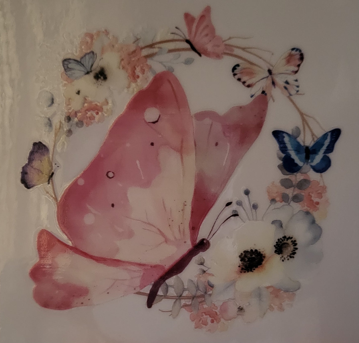 Watercolor Butterfly decal small #8