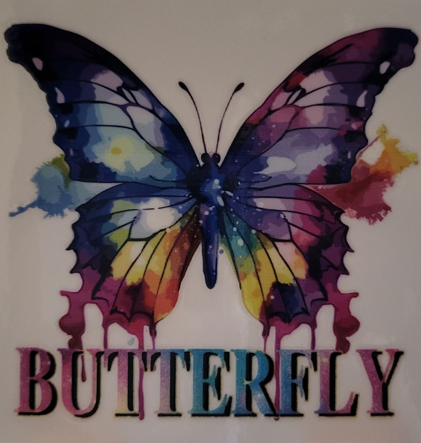 Watercolor Butterfly decal small #10