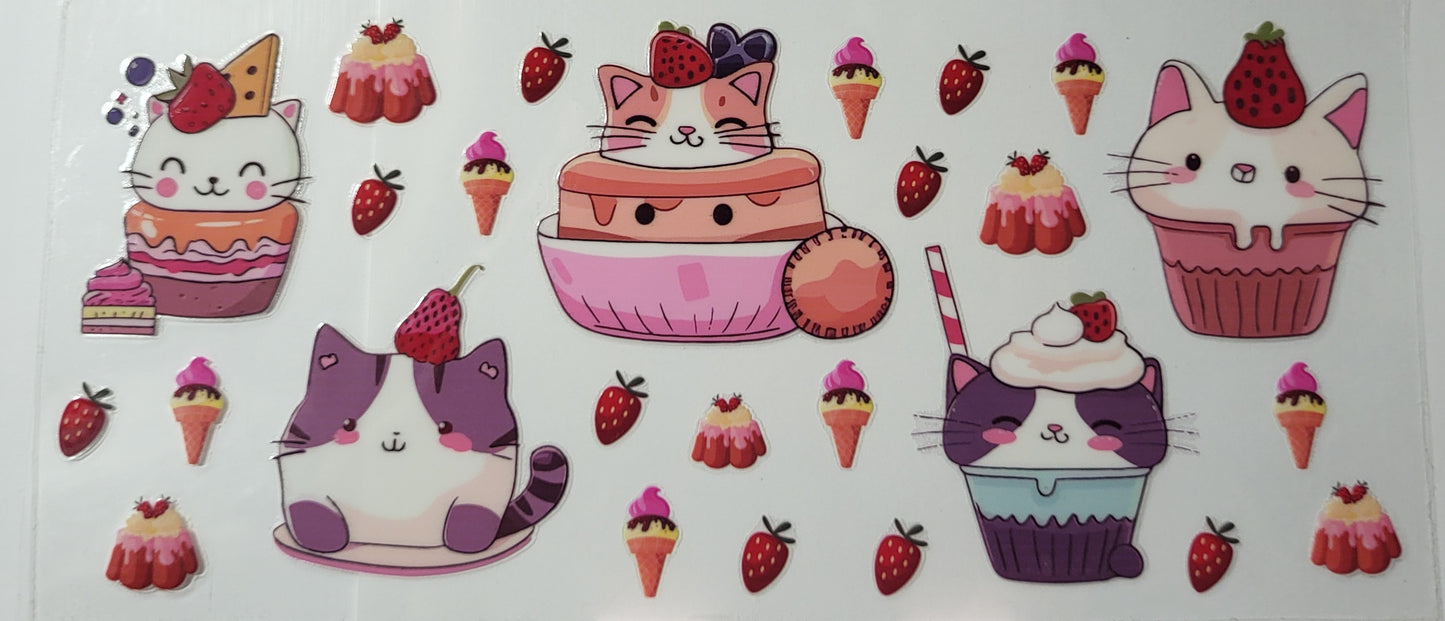 Cat desserts decal large