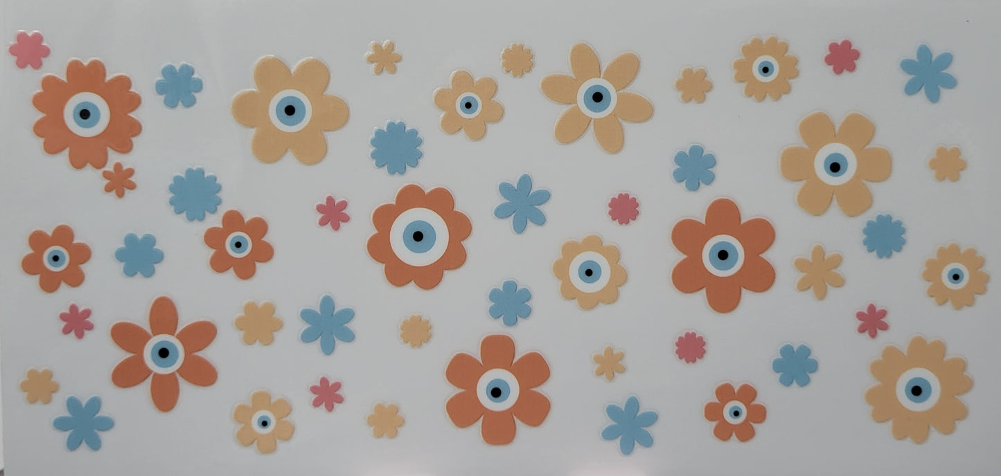 Fall flowers decal large