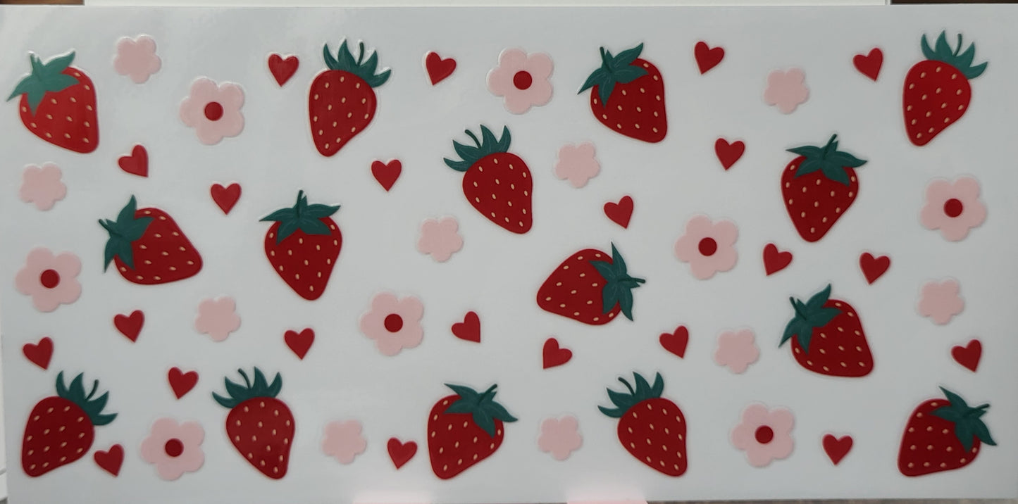 Strawberries decal large