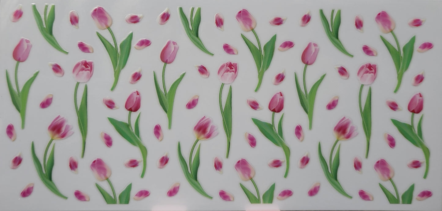 Pink Tulips decal large