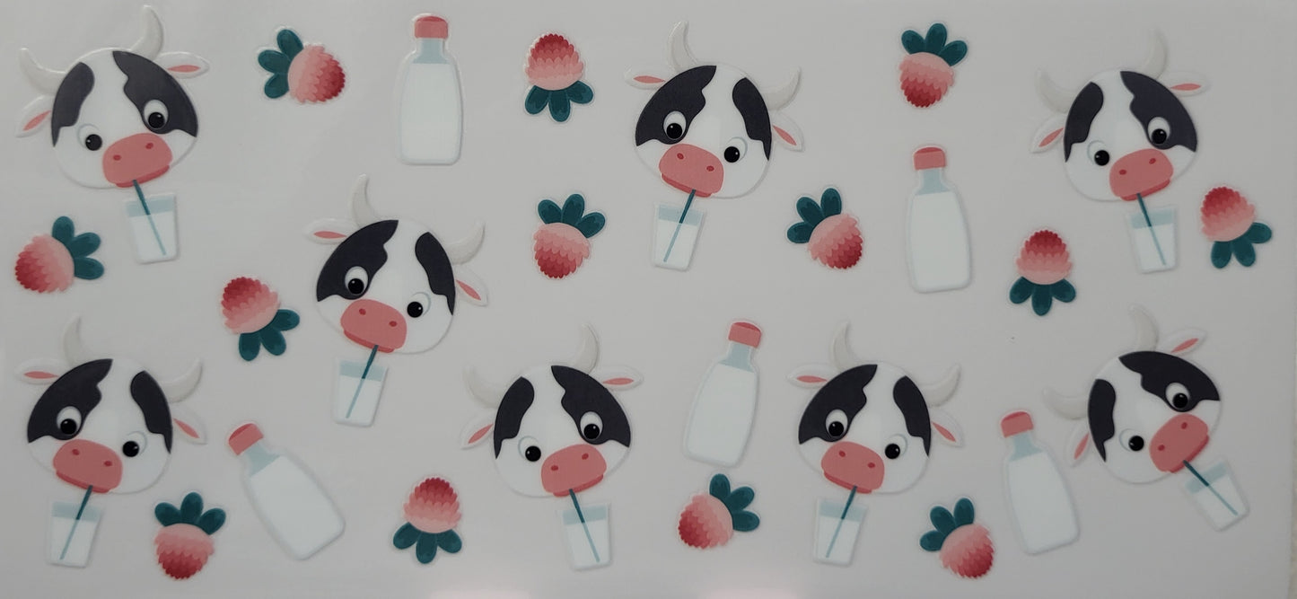 8 cows a Milkin' decal large