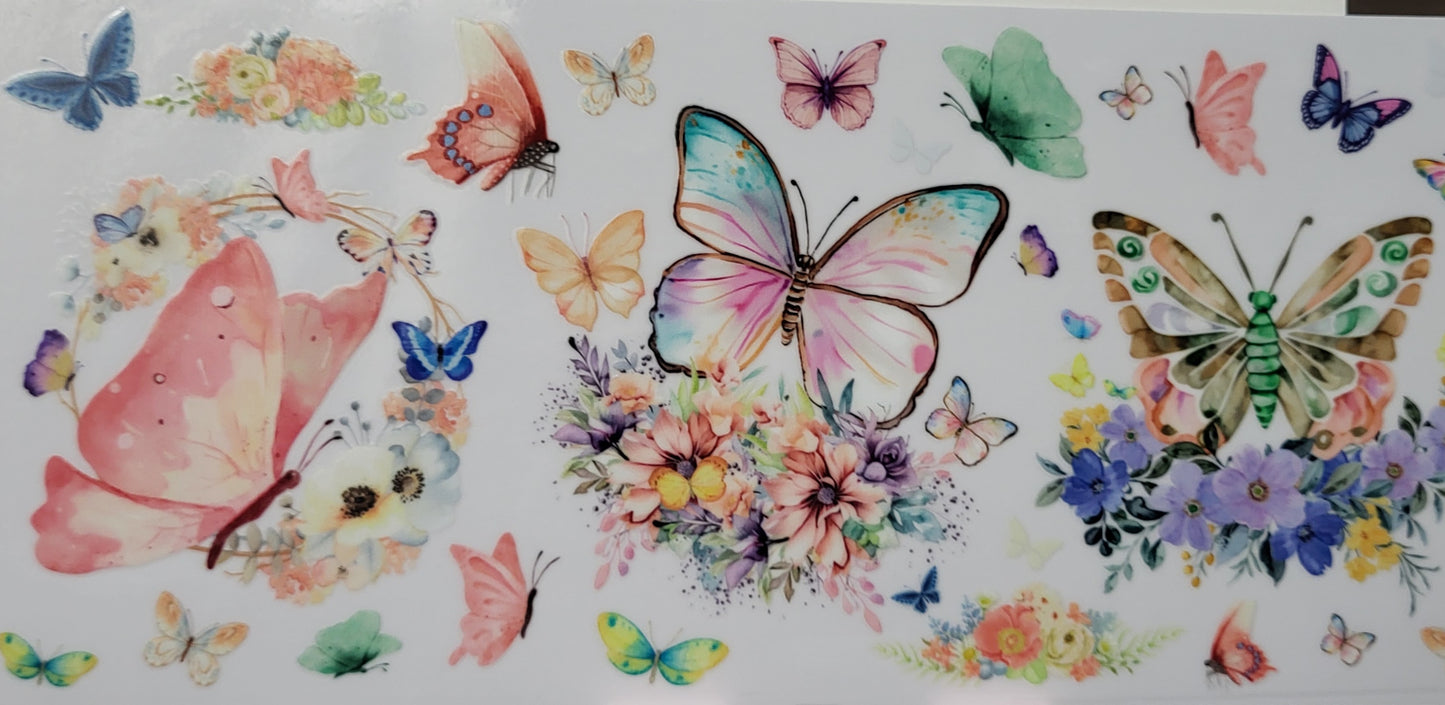 Butterflies decal large