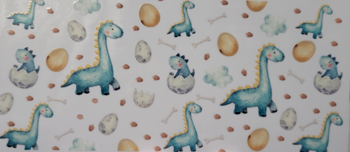 Blue dinosaurs decal large