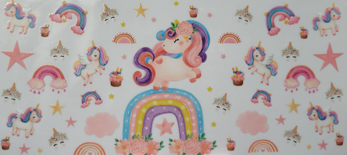 Unicorns and rainbows decal large
