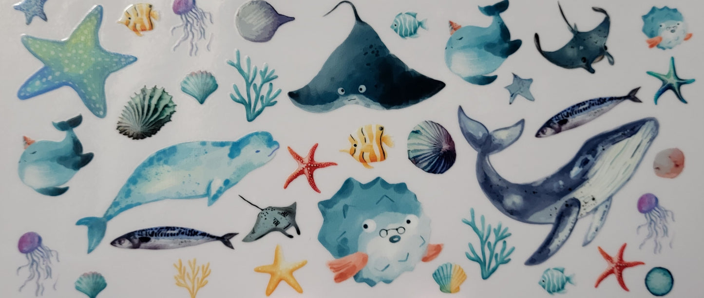 Sea life decal large