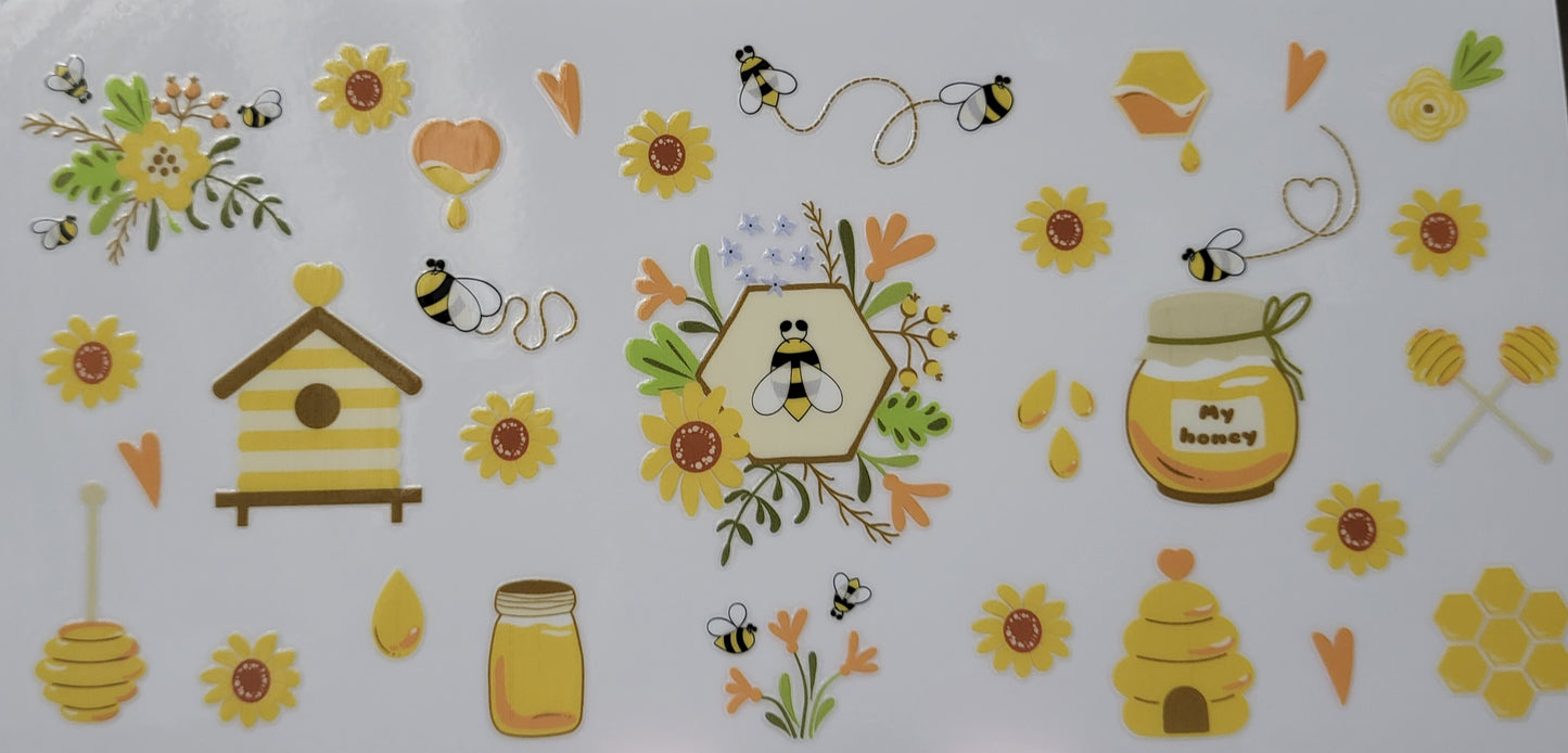 Bees decal large #2