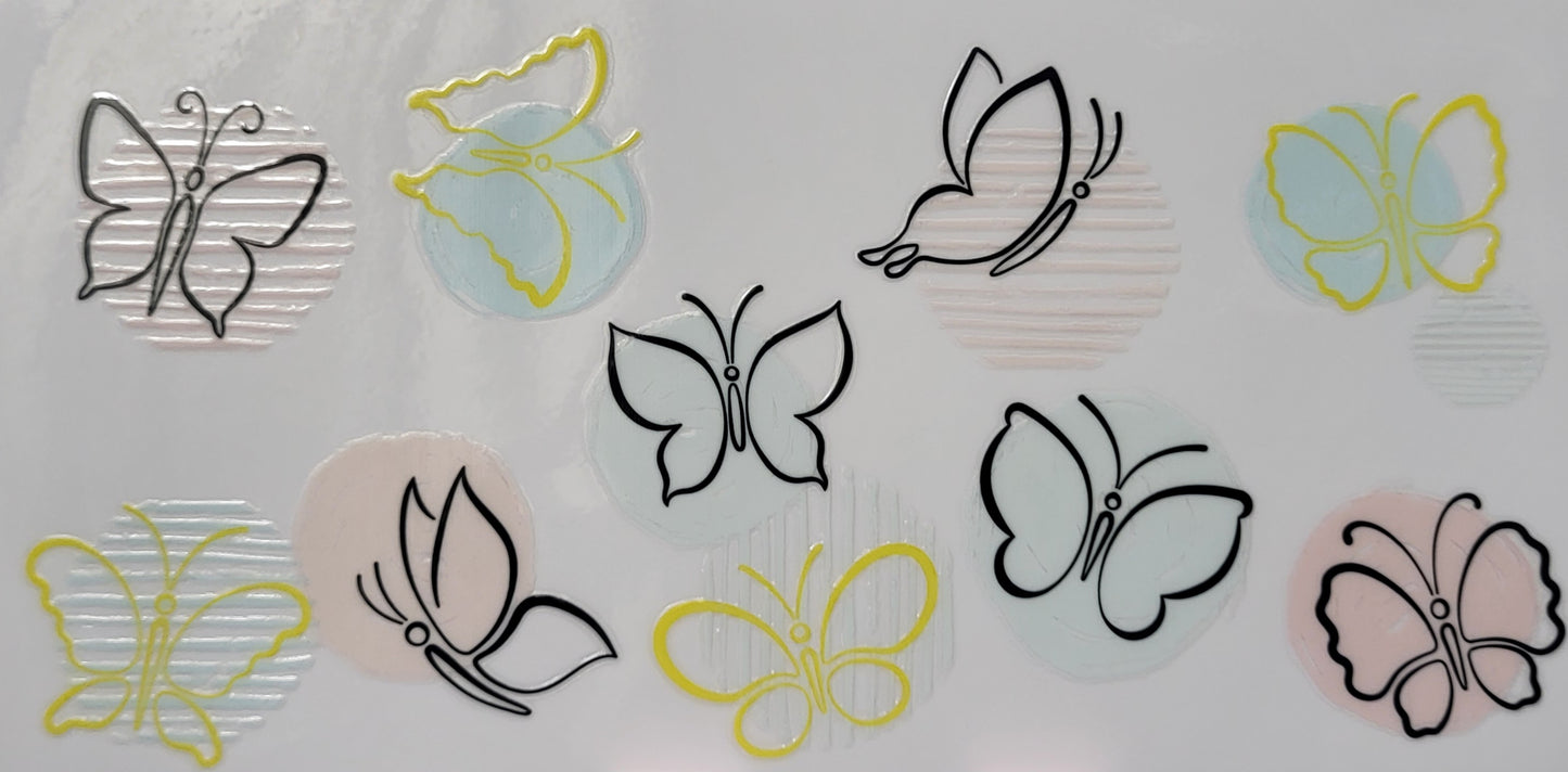Butterflies decal large