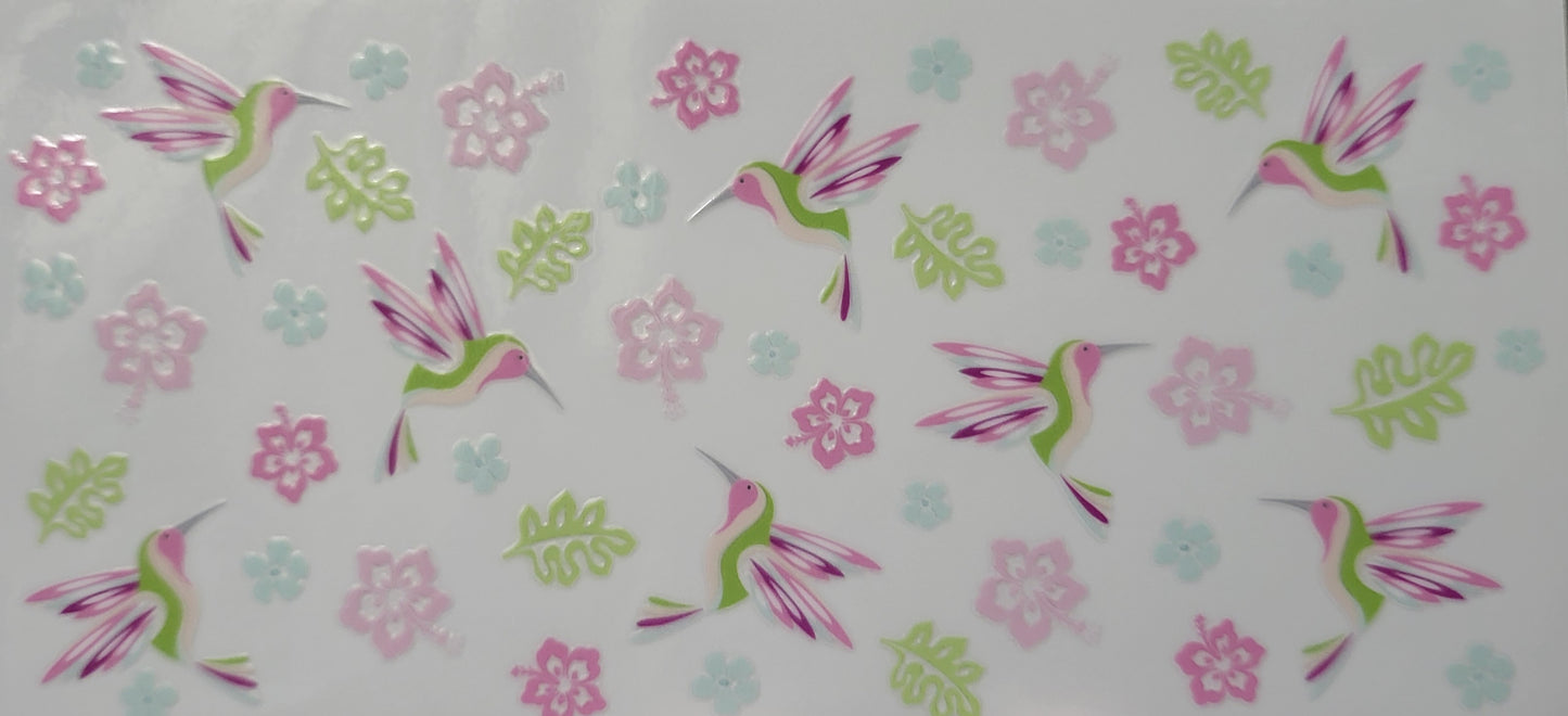 Hummingbirds decal large