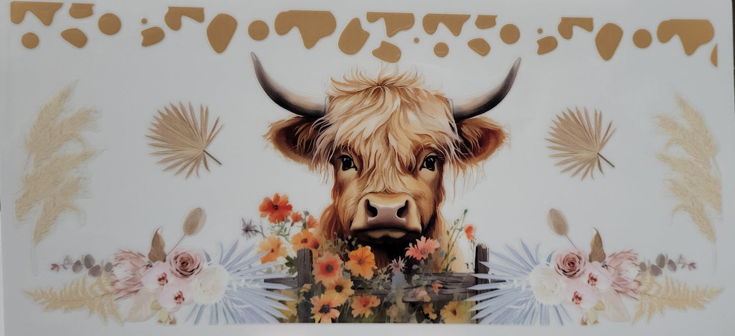 Highland Cow decal large #6