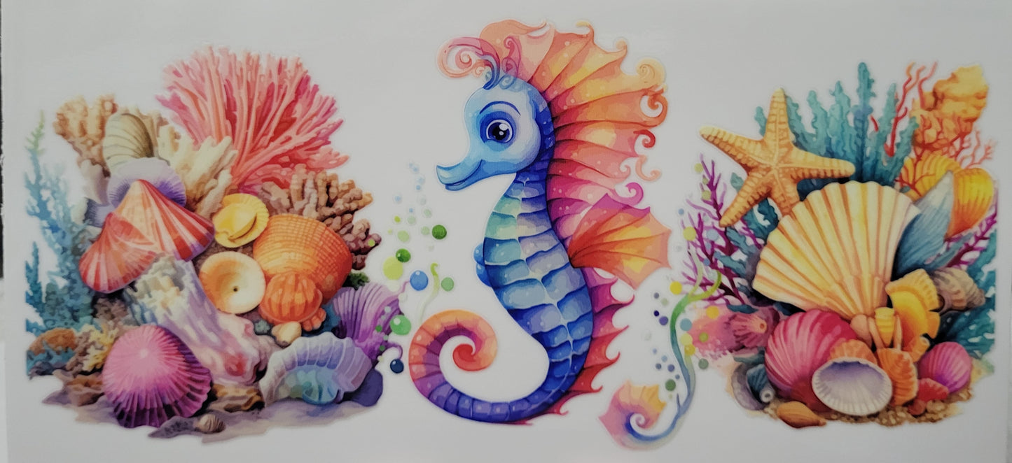 Seahorse decal large