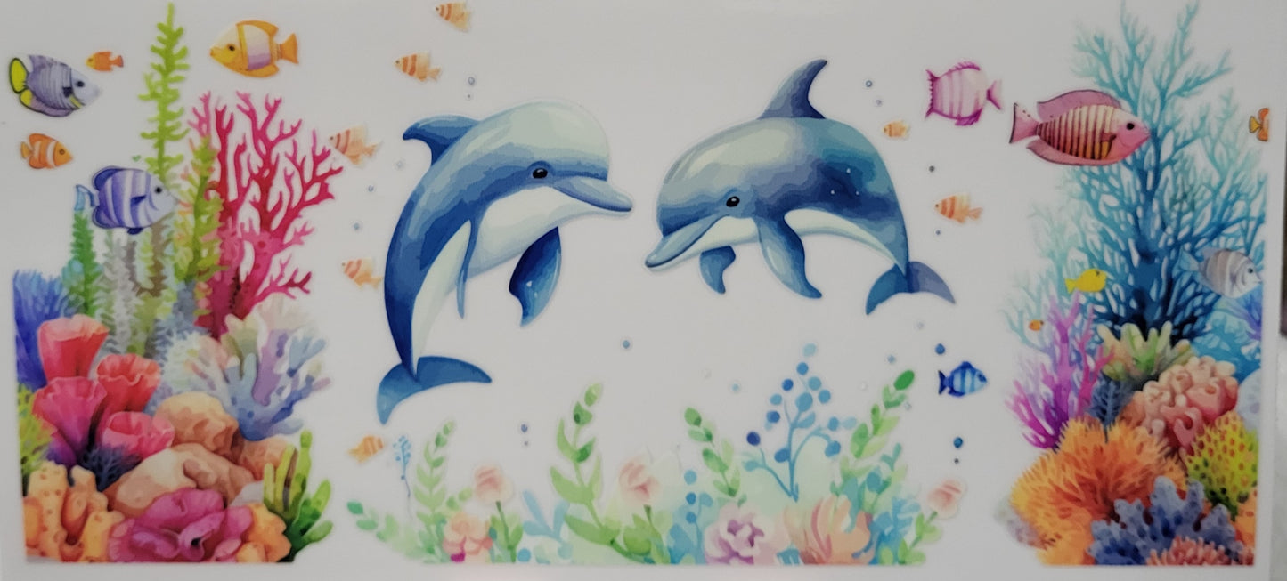 Dolphin friends decal large