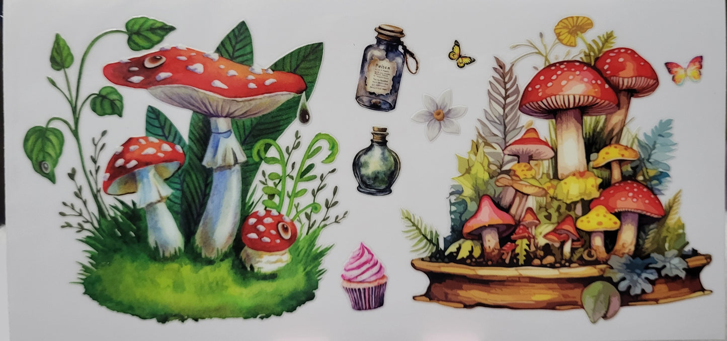Mushrooms decal large #4