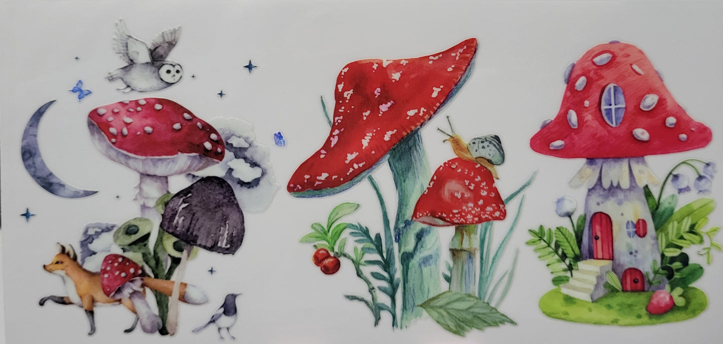 Mushrooms decal large #7