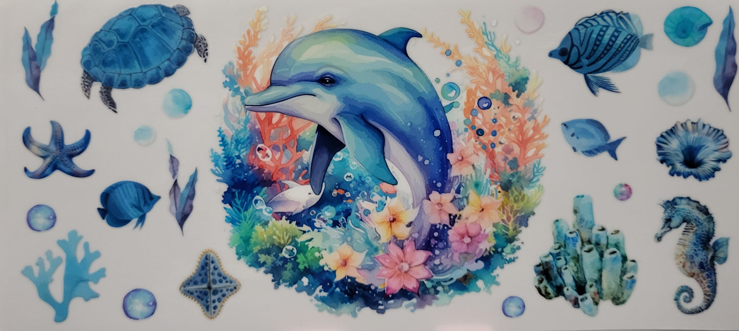 Dolphin decal large