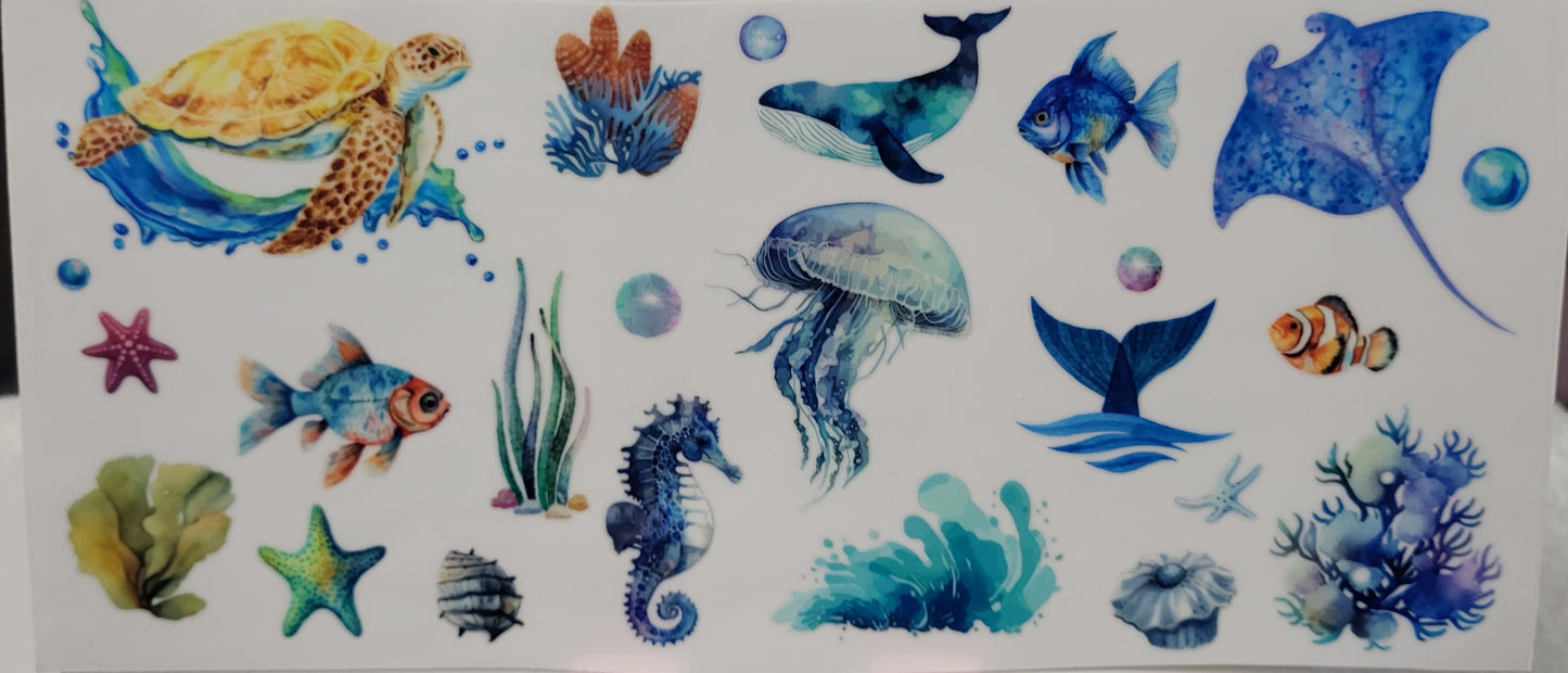 Sea life decal large