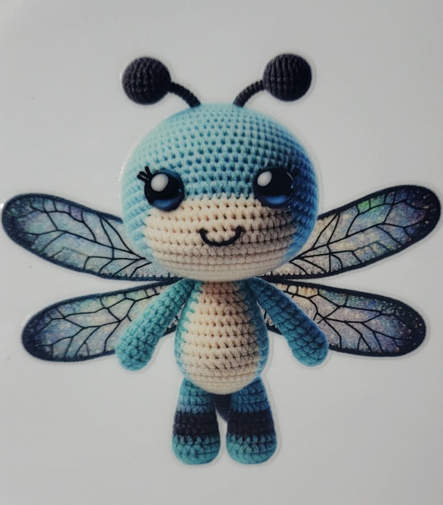 Crocheted Dragonfly decal small