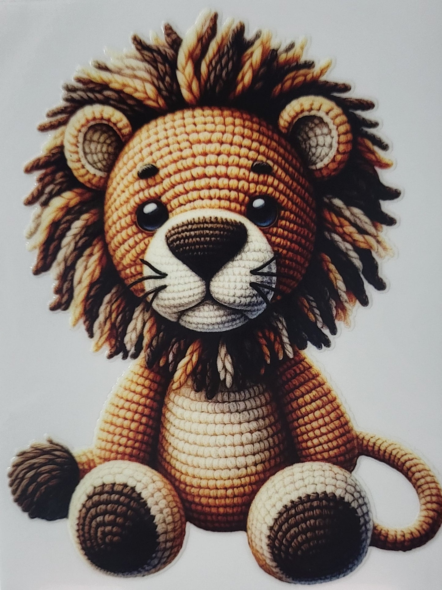 Crocheted Lion decal small