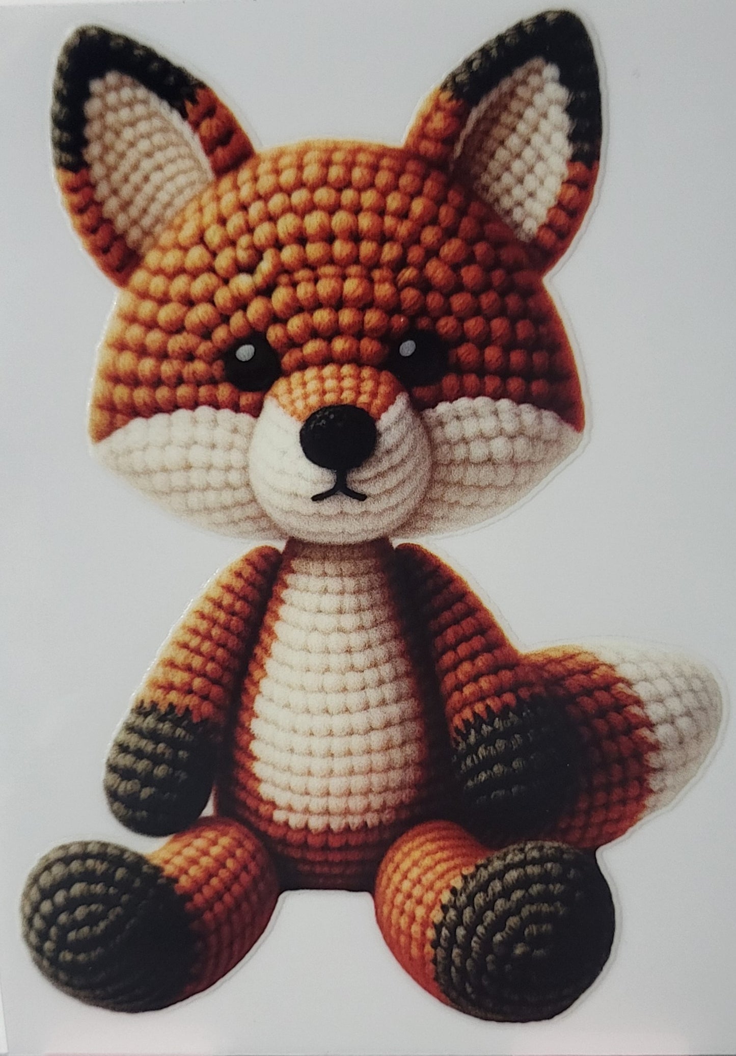 Crocheted Fox decal small