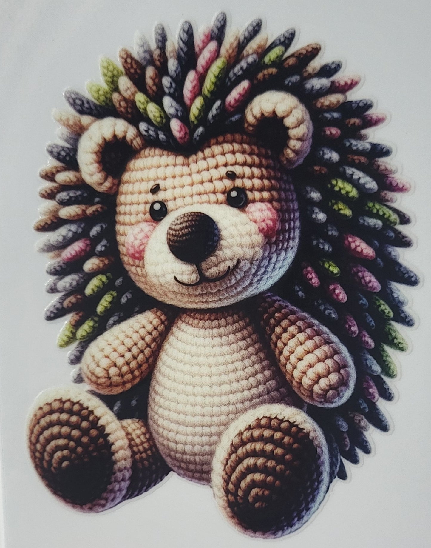 Crocheted Hedgehog decal small