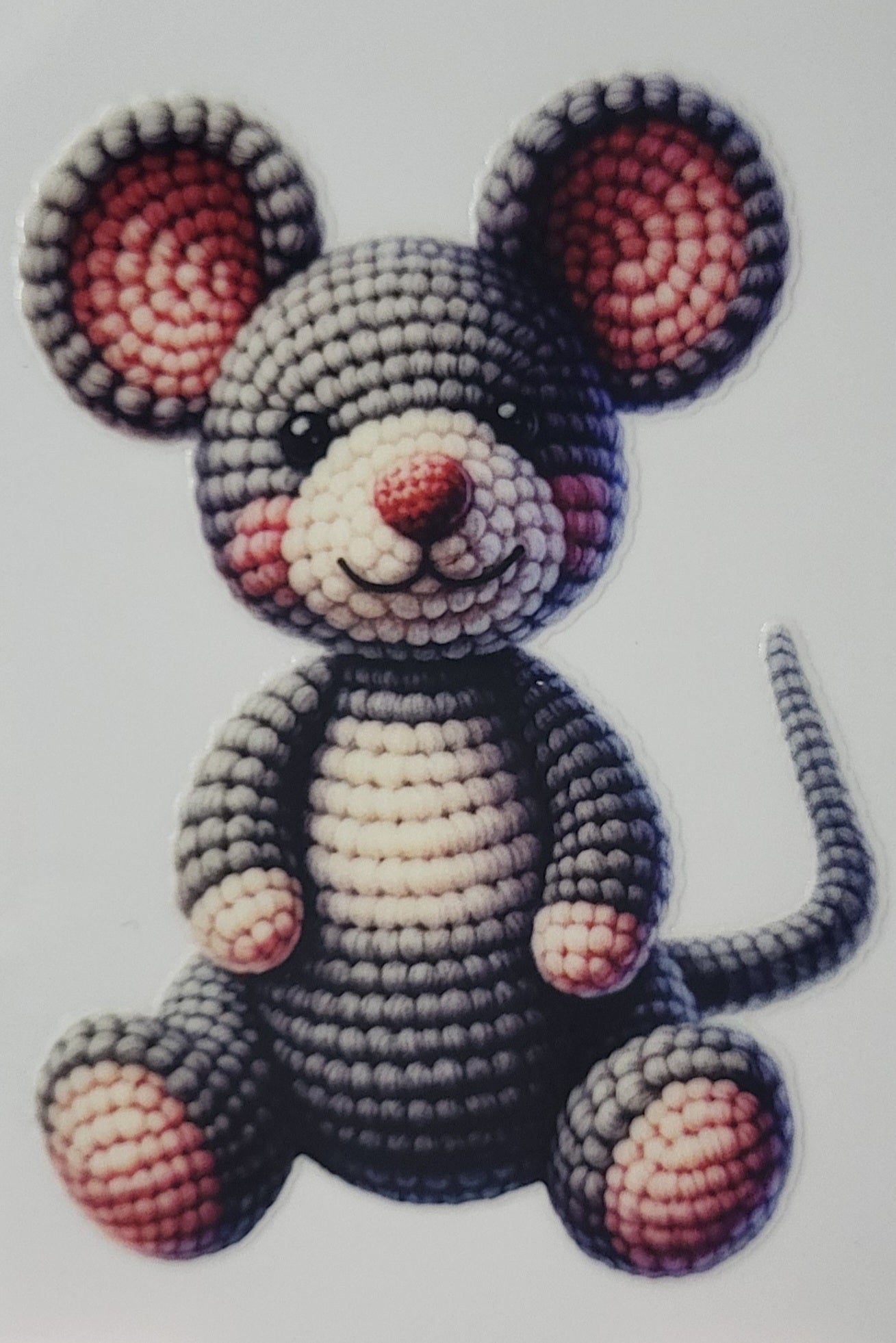 Crocheted Mouse decal small
