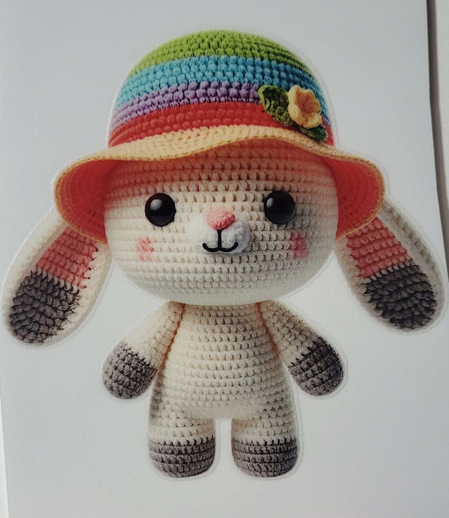 Crocheted Lamb decal small