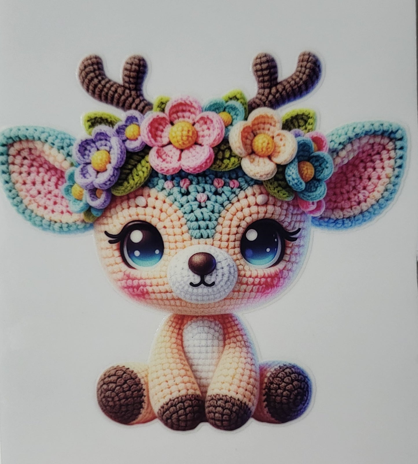 Crocheted Deer decal small