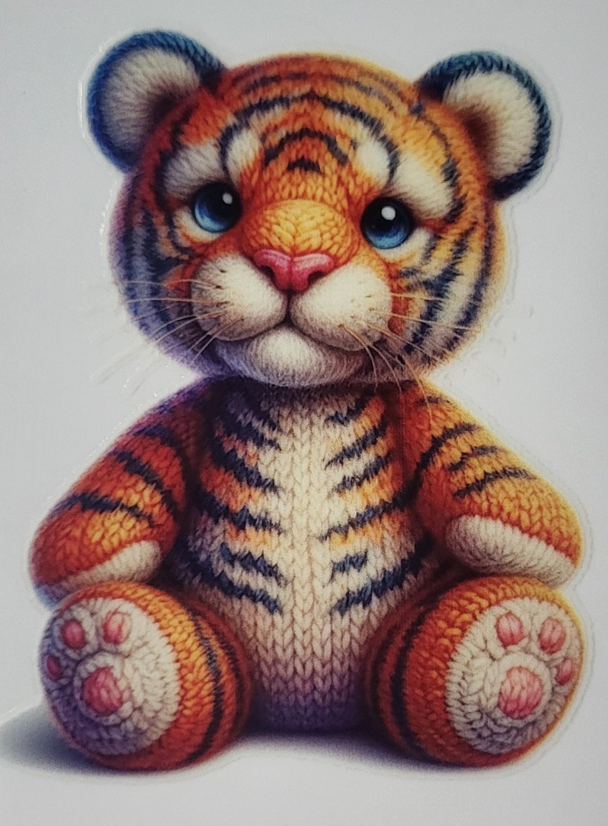 Crocheted Tiger decal small