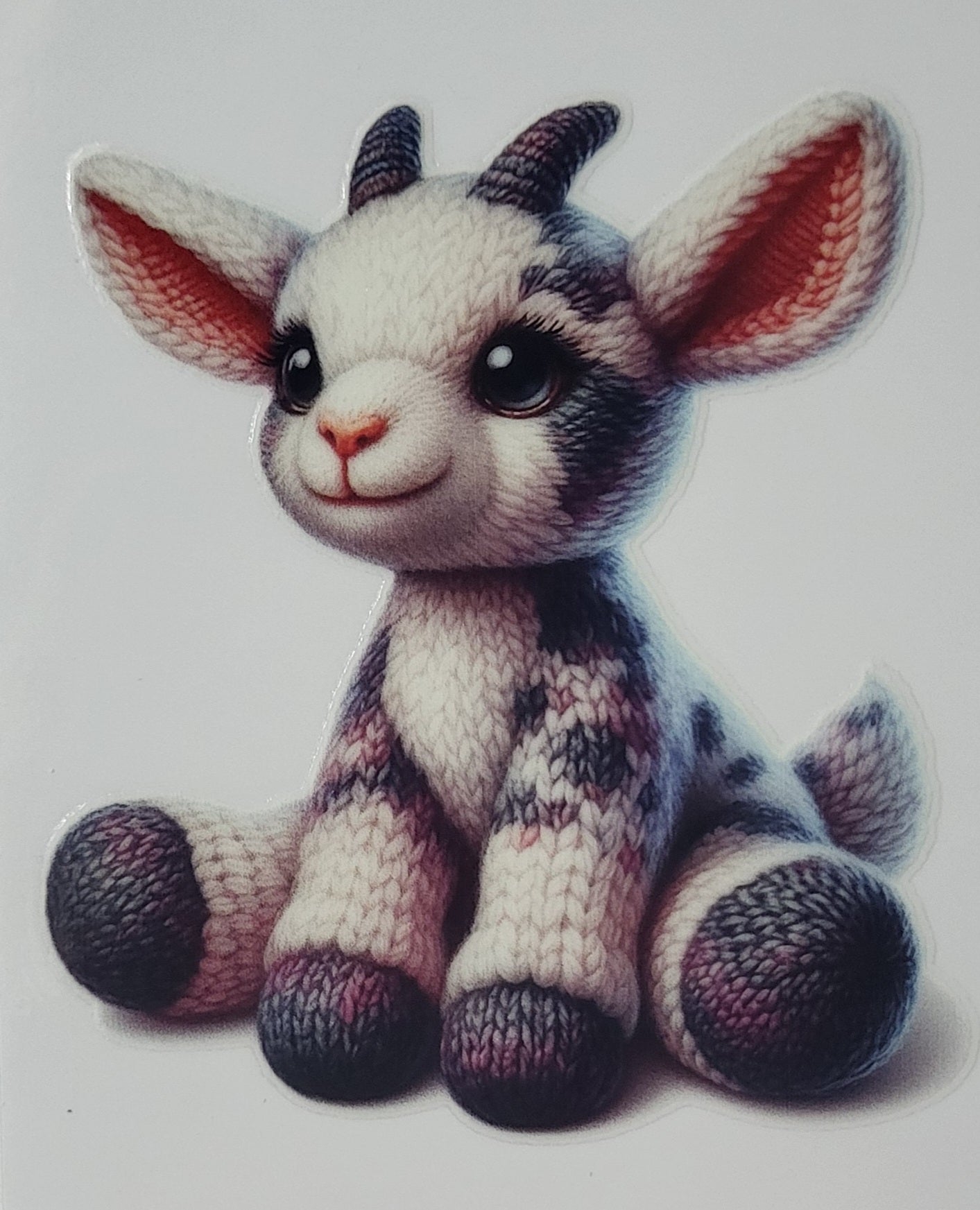 Crocheted Goat decal small