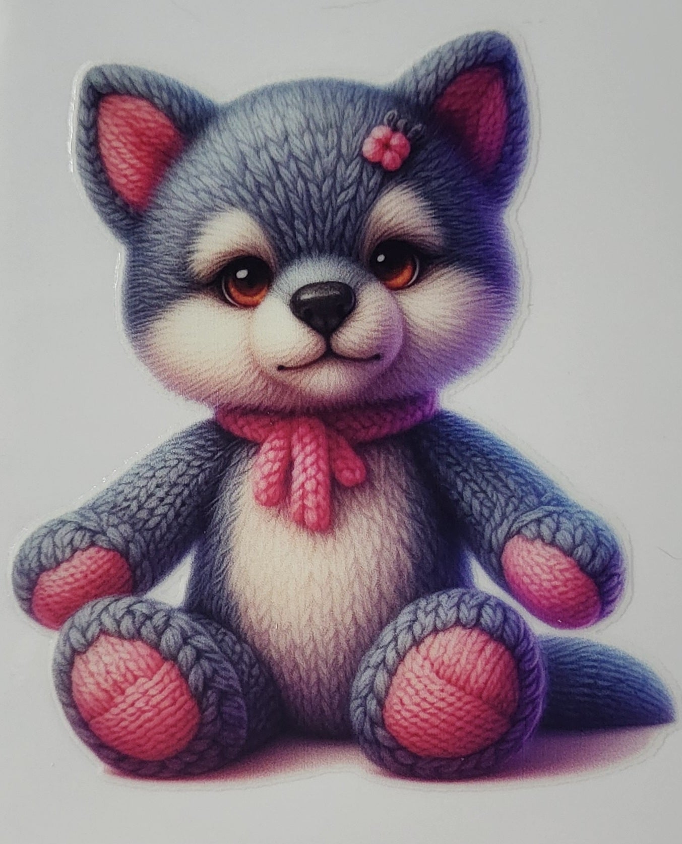 Crocheted critter decal small