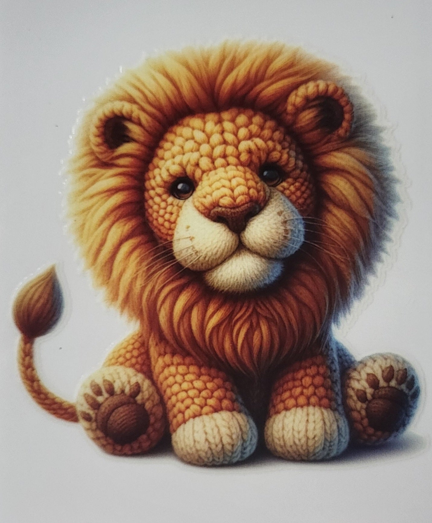 Crocheted Lion decal small