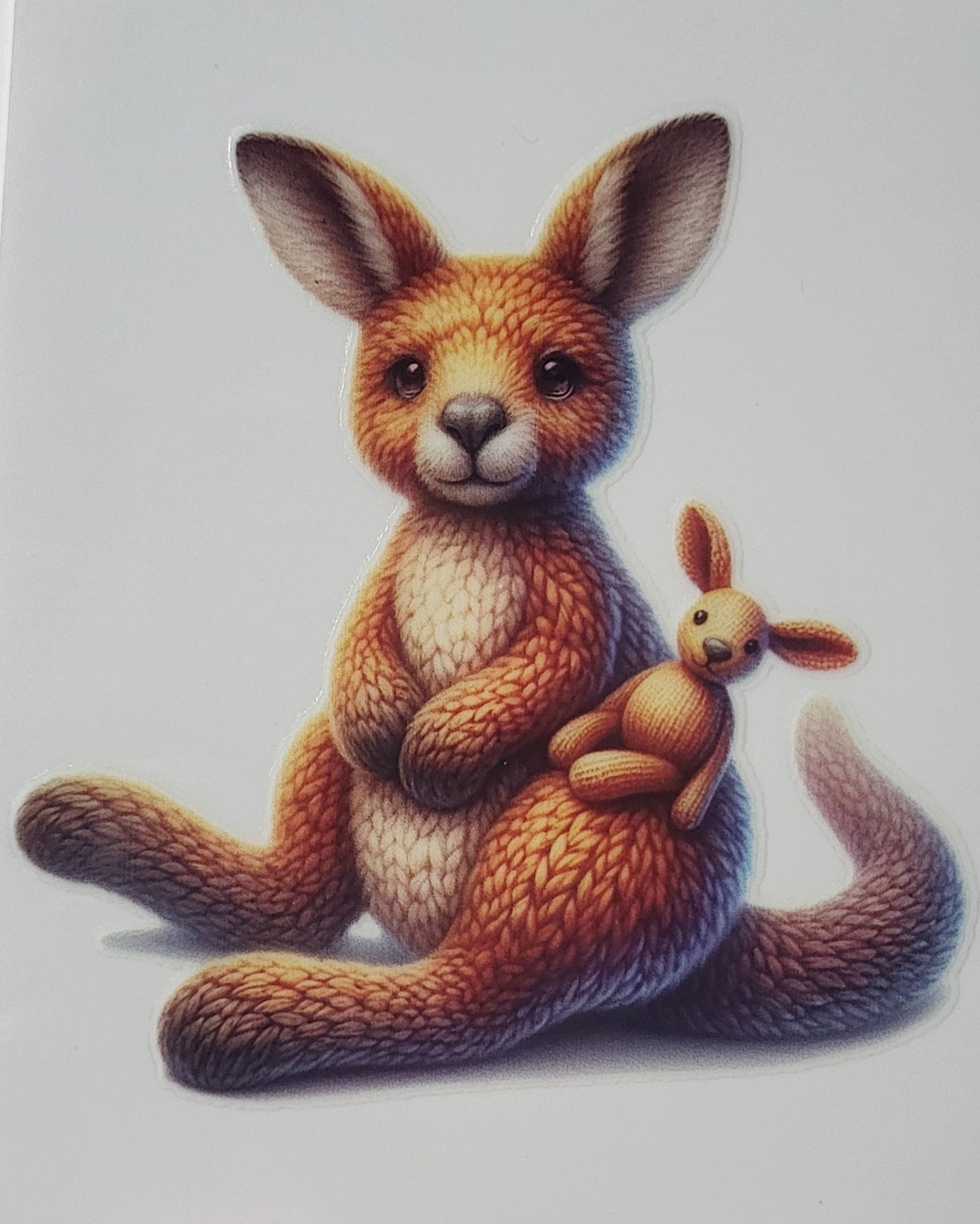 Crocheted Kangaroo decal small