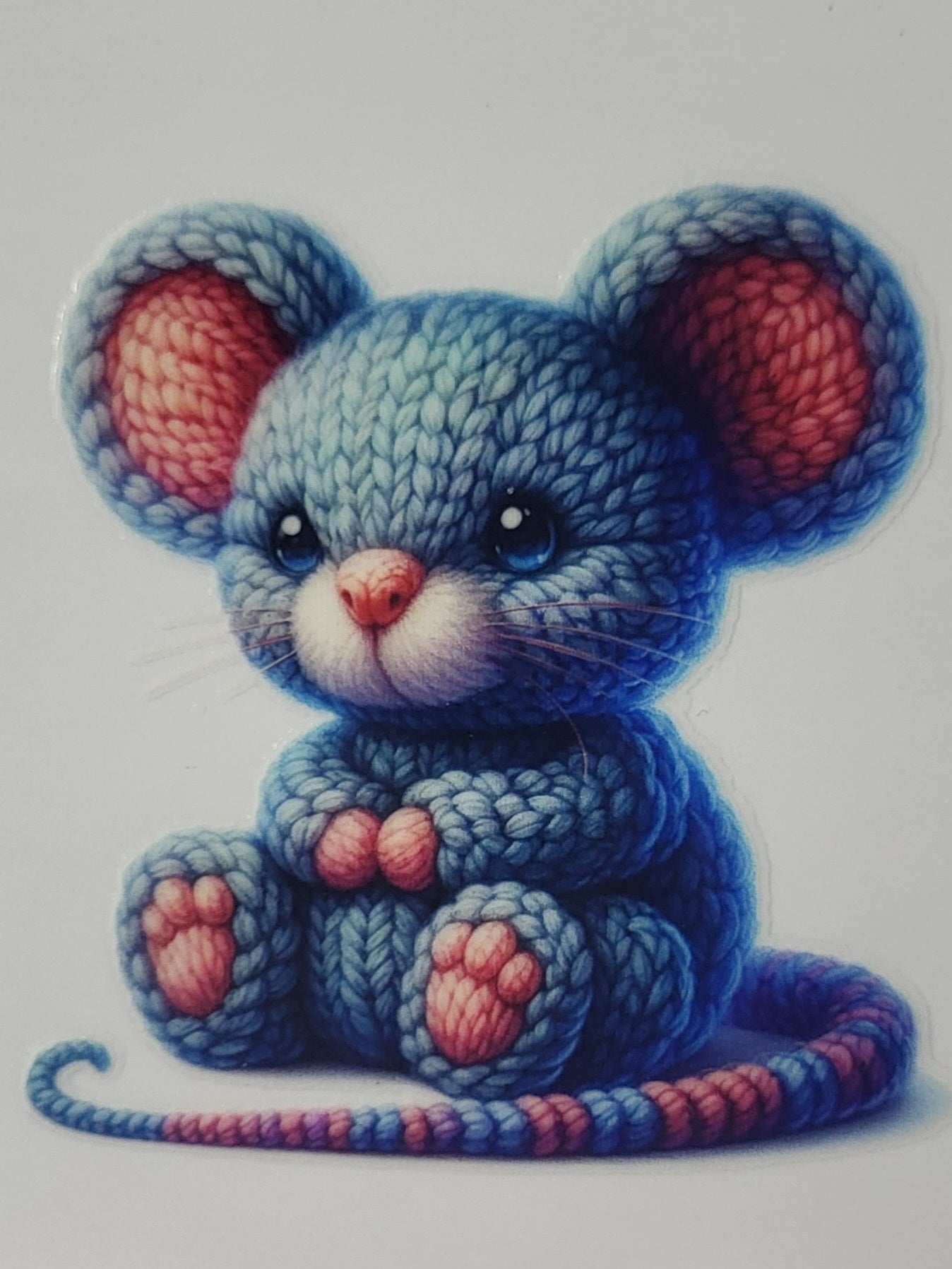 Crocheted Mouse decal small