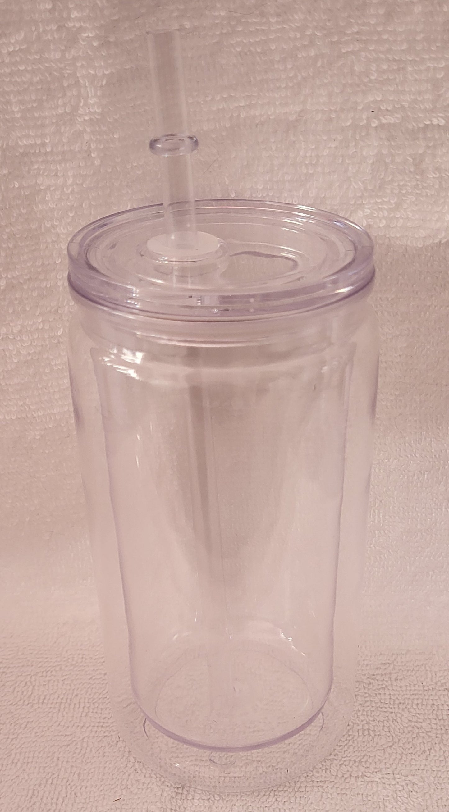 16 oz Acrylic Snow globe tumbler with clear lid