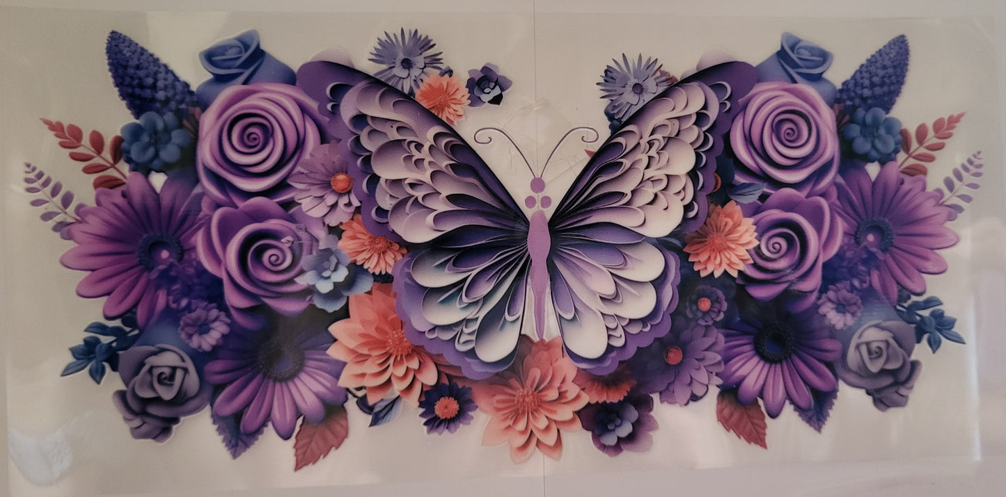Purple Butterfly decal large