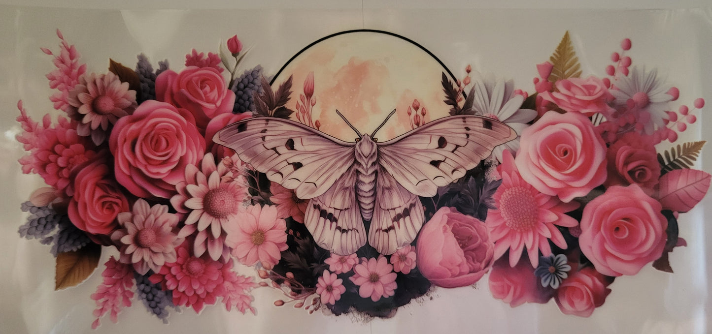 Pink Moth decal large
