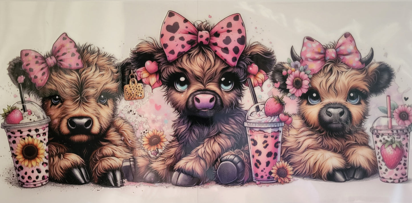Baby Highland Cows decal large #1