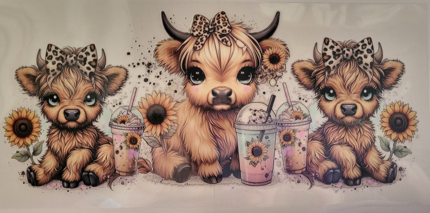 Baby Highland Cows decal large #2