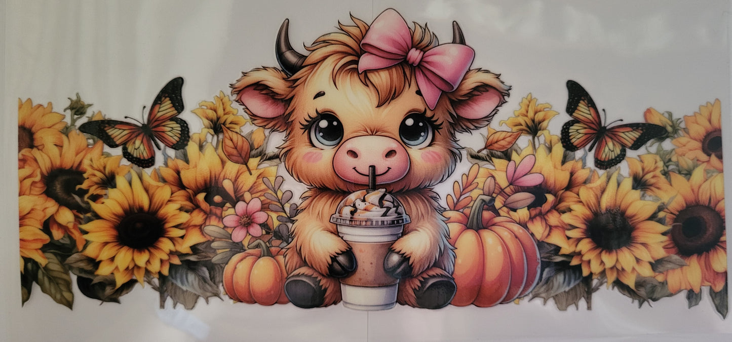 Baby Highland Cows decal large #3