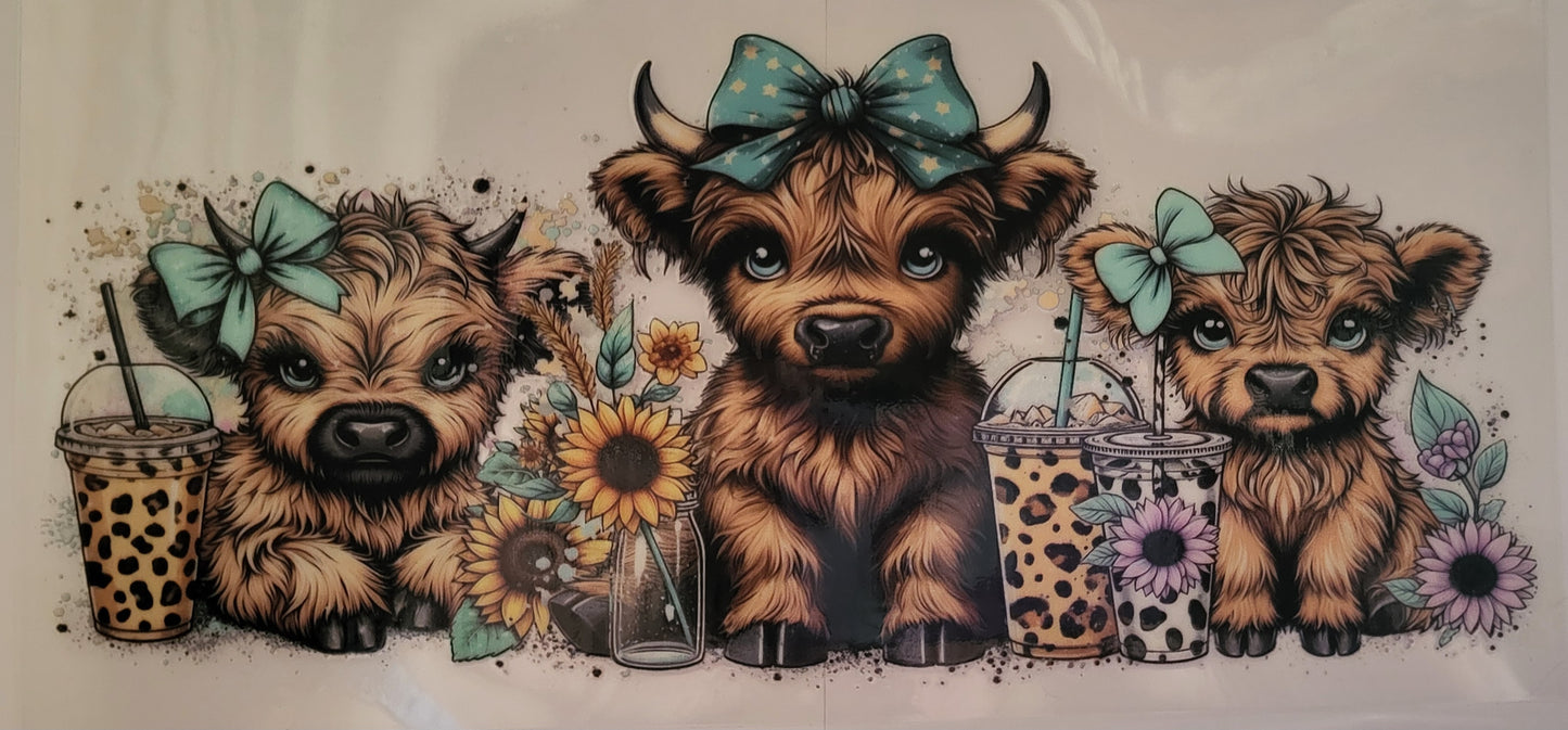 Baby Highland Cows decal large #5