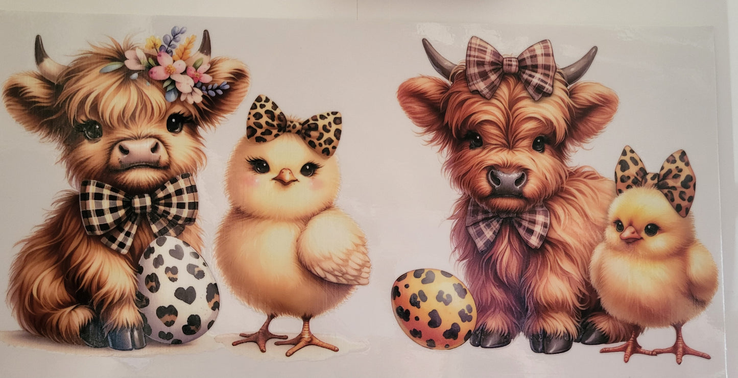 Baby Highland Cows decal large #10