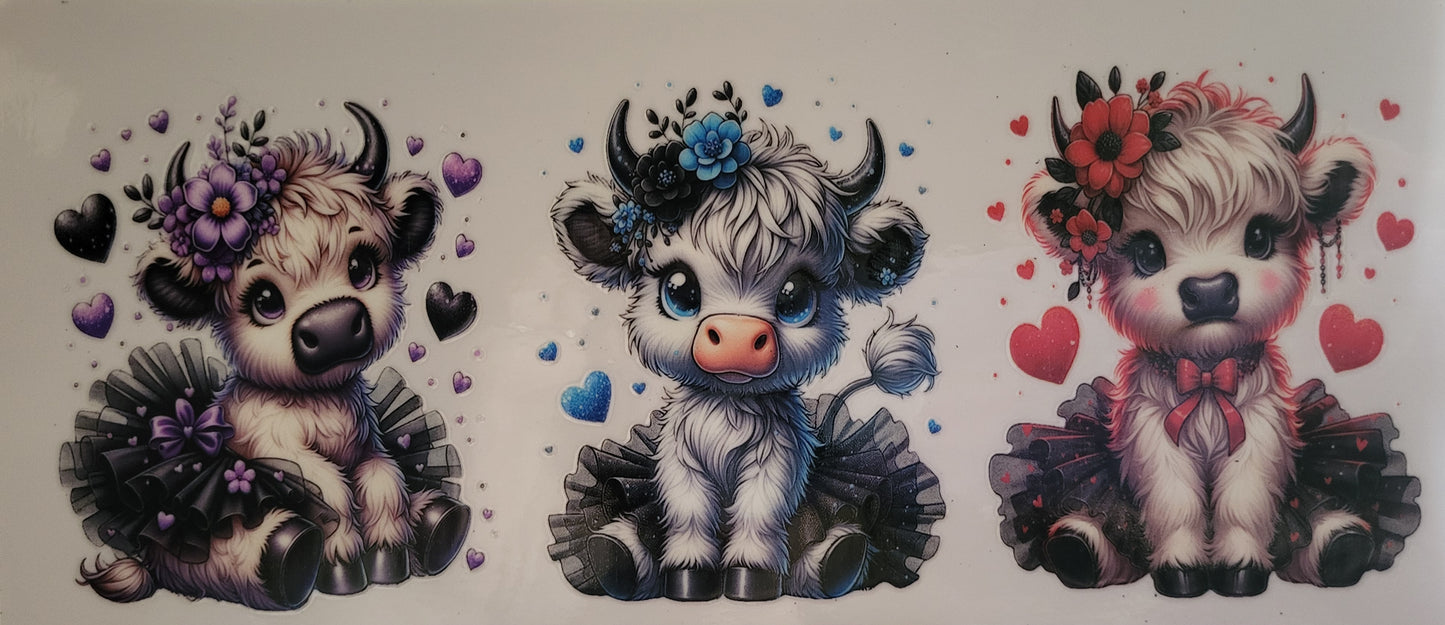 Baby Highland Cows decal large #11