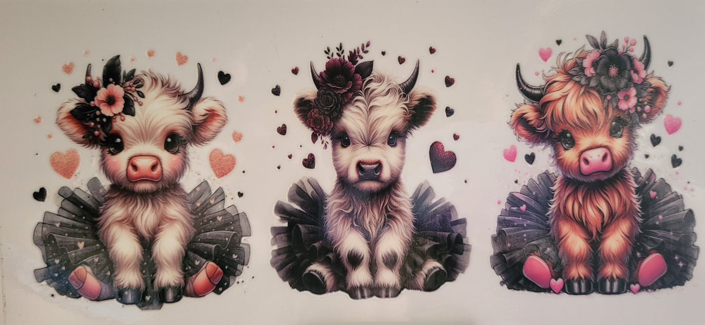 Baby Highland Cows decal large #12