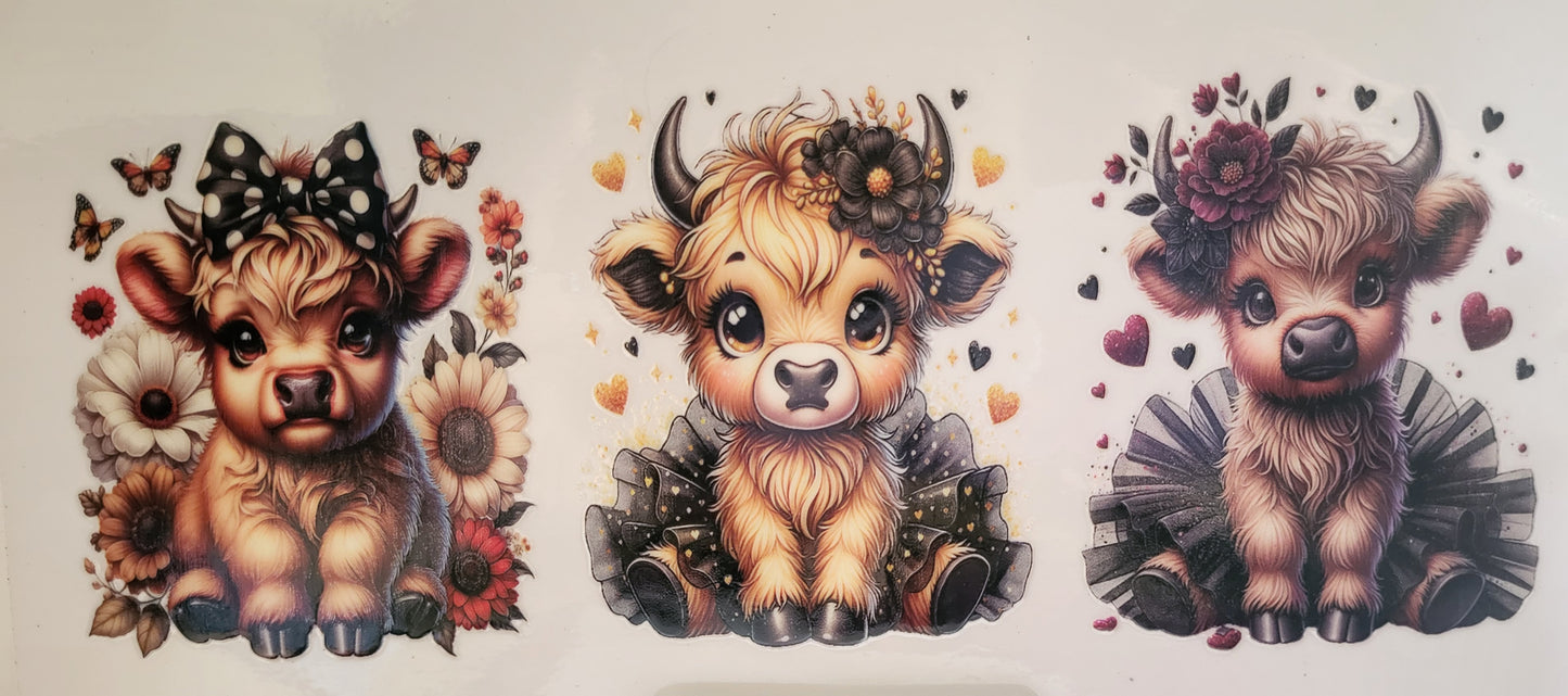 Baby Highland Cows decal large #14
