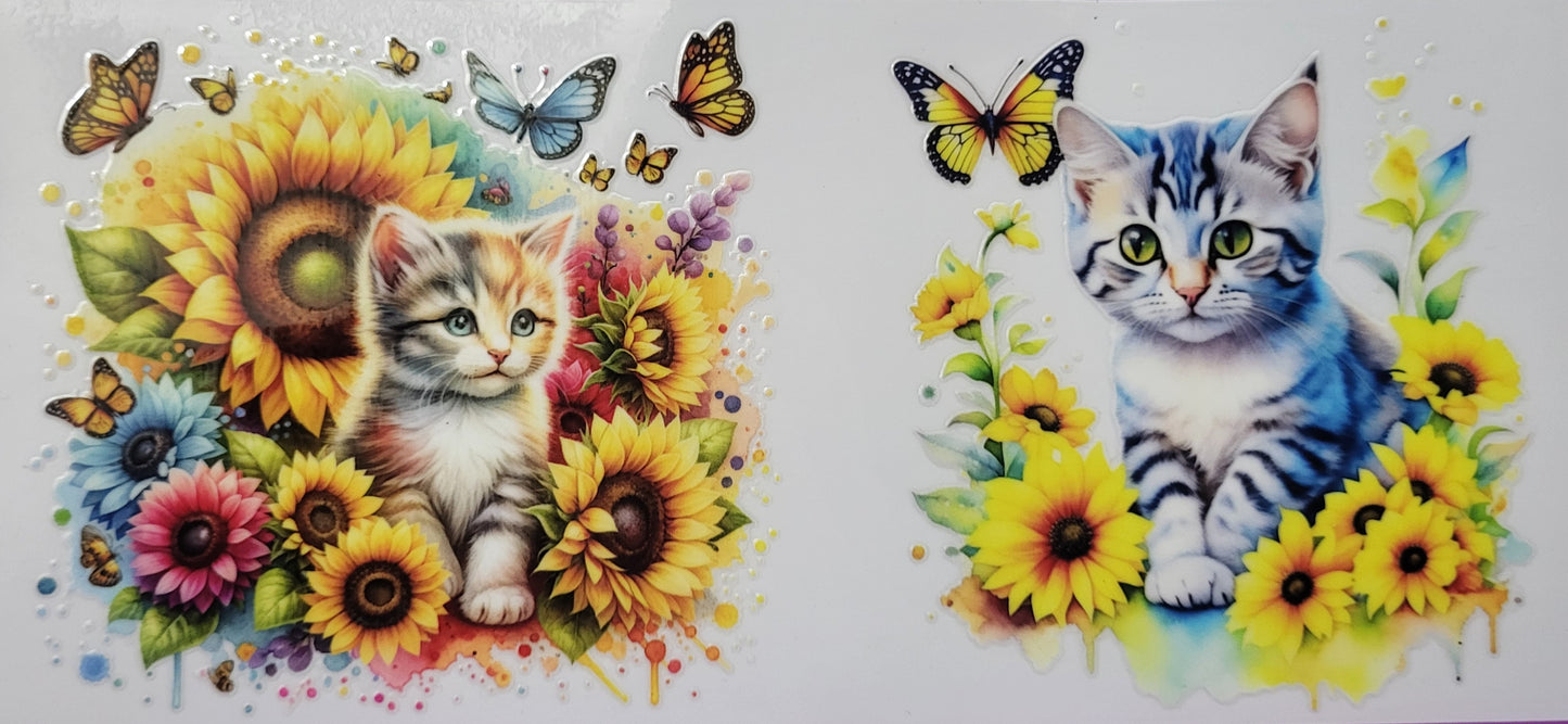 Kittens in flowers 1